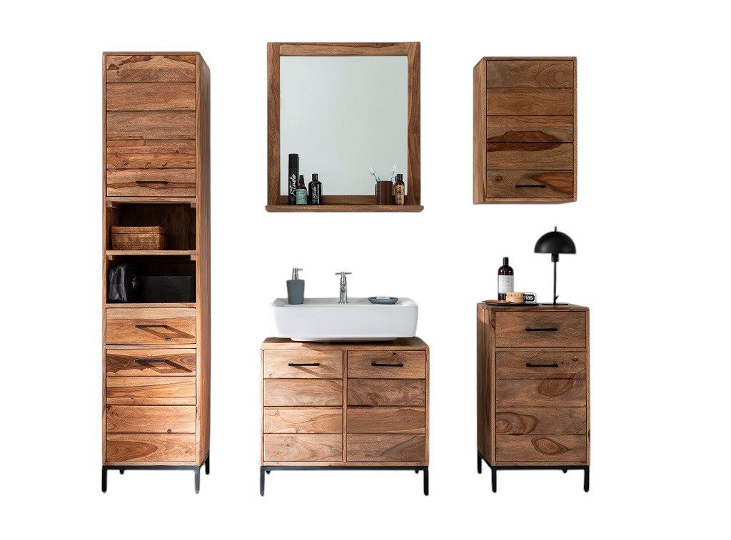Main Möbel Badmöbel-Set Bad komplett 5-tlg. 'Hudson' Palisander gebeizt von Main Möbel