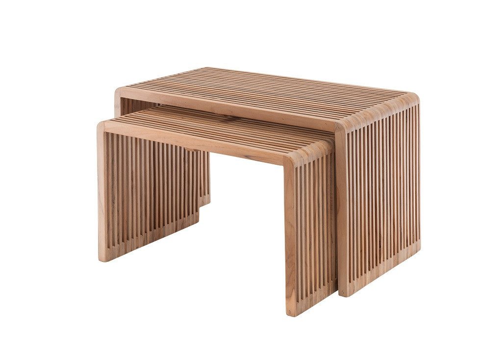 Main Möbel Beistelltisch Beistelltisch 2er-Set "Woody" recyceltes Teakholz groß Main Möbel Beistelltisch Beistelltisch 2er-Set "Woody" recyceltes Teakholz groß von Main Möbel