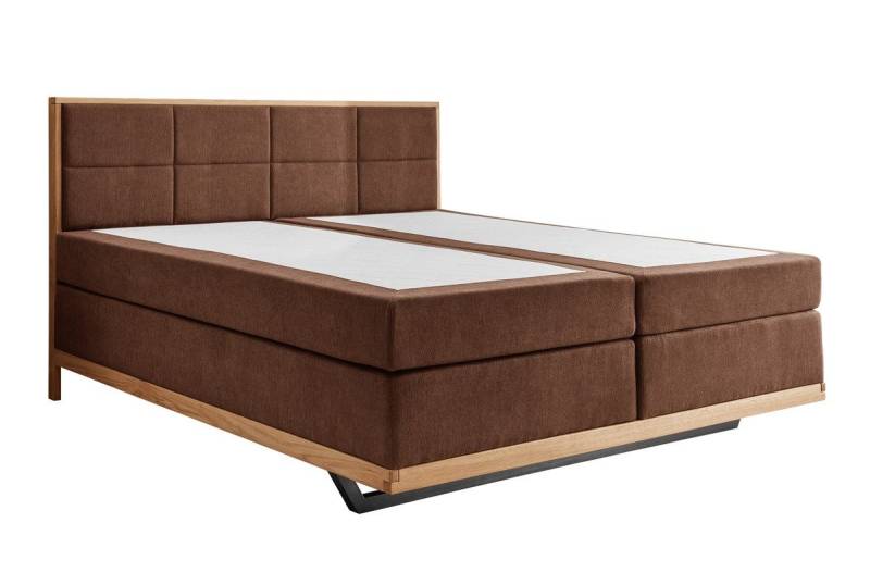 Main Möbel Boxspringbett Boxspringbett 'David' 180x200cm Eiche Stoff braun von Main Möbel