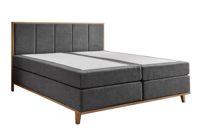 Main Möbel Boxspringbett Boxspringbett 'Niklas' 180x200cm Eiche Stoff anthrazit von Main Möbel