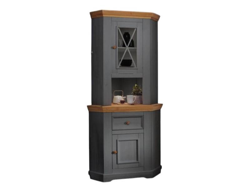 Main Möbel Buffet Eckbuffet "Zürich II" Kiefer massiv grau WZ-0133 von Main Möbel