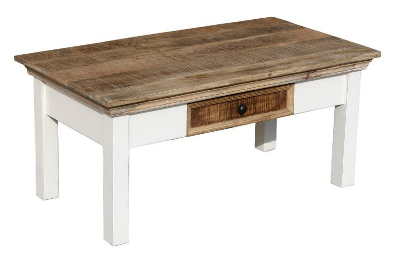 Main Möbel Couchtisch Couchtisch 100x40cm 'Nizza' Mango weiß natur von Main Möbel