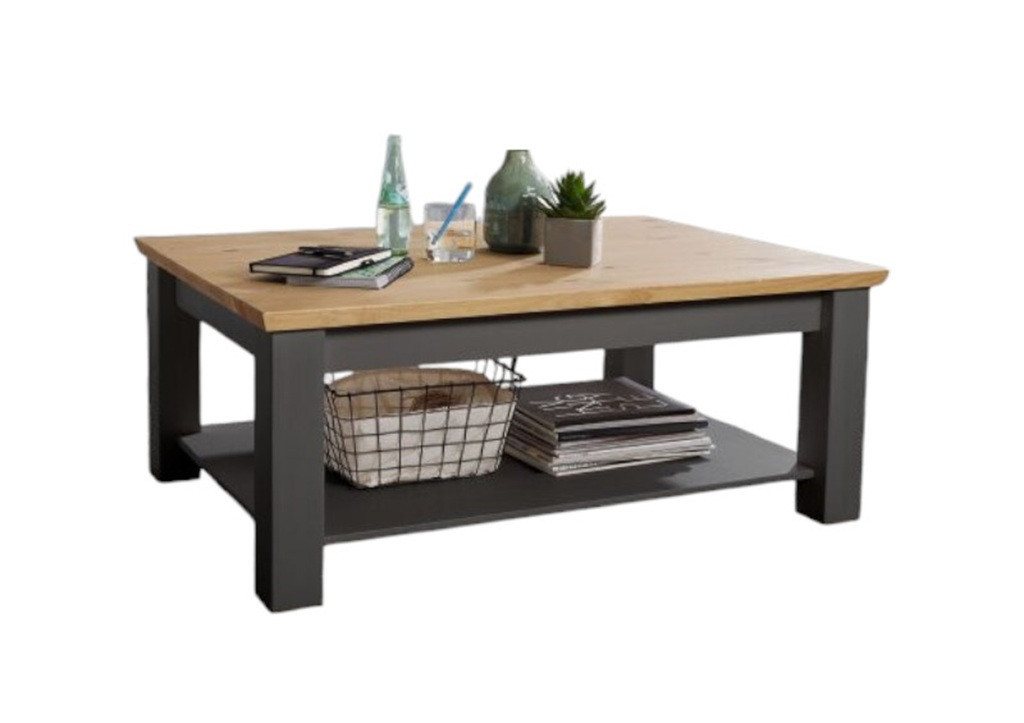 Main Möbel Couchtisch Couchtisch 110x75cm "Zürich II" Kiefer massiv grau WZ-0133 von Main Möbel
