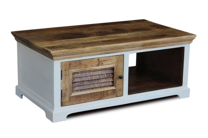 Main Möbel Couchtisch Couchtisch 120x70cm 'Nizza' Mango weiß natur von Main Möbel