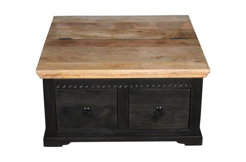 Main Möbel Couchtisch Couchtisch 90x90cm 'Mumbai' Mango natur & schwarz von Main Möbel