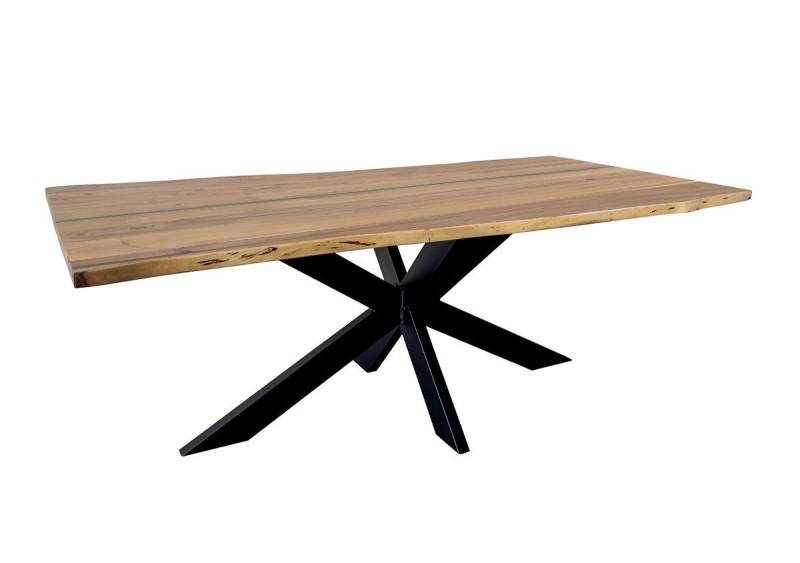 Main Möbel Esstisch Epoxidharz Esstisch 160x90cm "Varna" Akazie massiv & Metall schwarz von Main Möbel