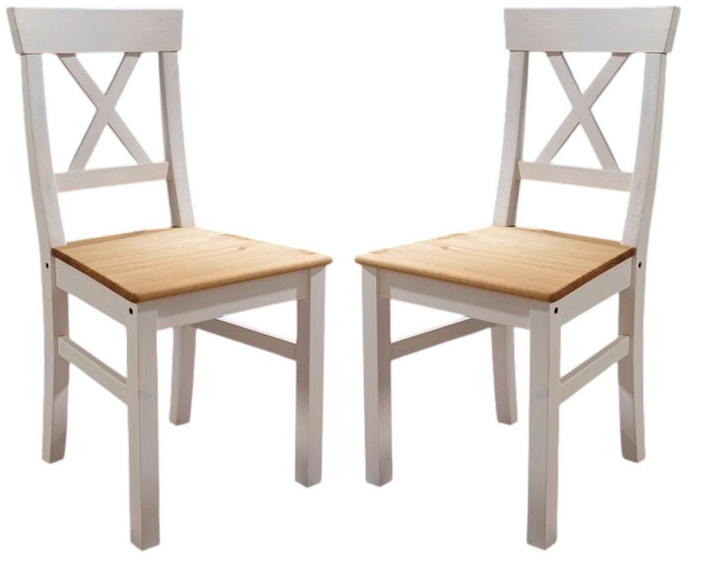 Main Möbel Esszimmerstuhl 2-Stück "Zürich" Kiefer massiv weiß Main Möbel Esszimmerstuhl 2-Stück "Zürich" Kiefer massiv weiß von Main Möbel