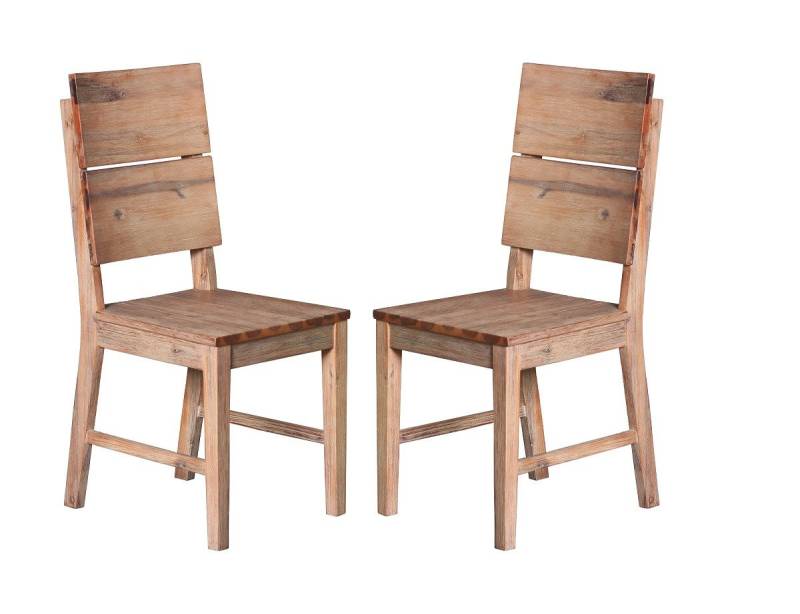 Main Möbel Esszimmerstuhl Esszimmerstuhl 2er Set "Genua" Akazie gebürstet von Main Möbel