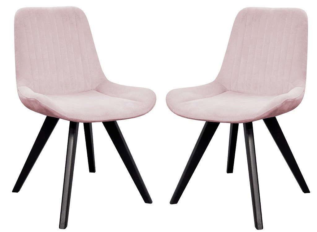 Main Möbel Esszimmerstuhl Esszimmerstuhl 2er-Set 'Sandy' Buche schwarz & Stoff rosa Main Möbel Esszimmerstuhl Esszimmerstuhl 2er-Set 'Sandy' Buche schwarz & Stoff rosa von Main Möbel