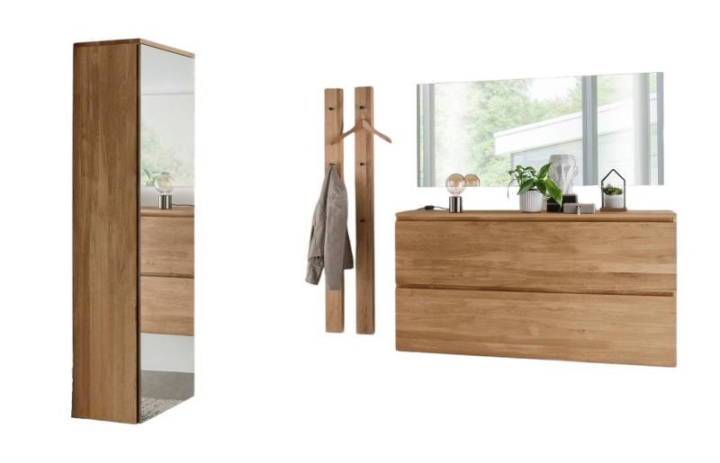 Main Möbel Garderoben-Set Garderobenset III 5-tlg. "Torino" Wildeiche massiv von Main Möbel