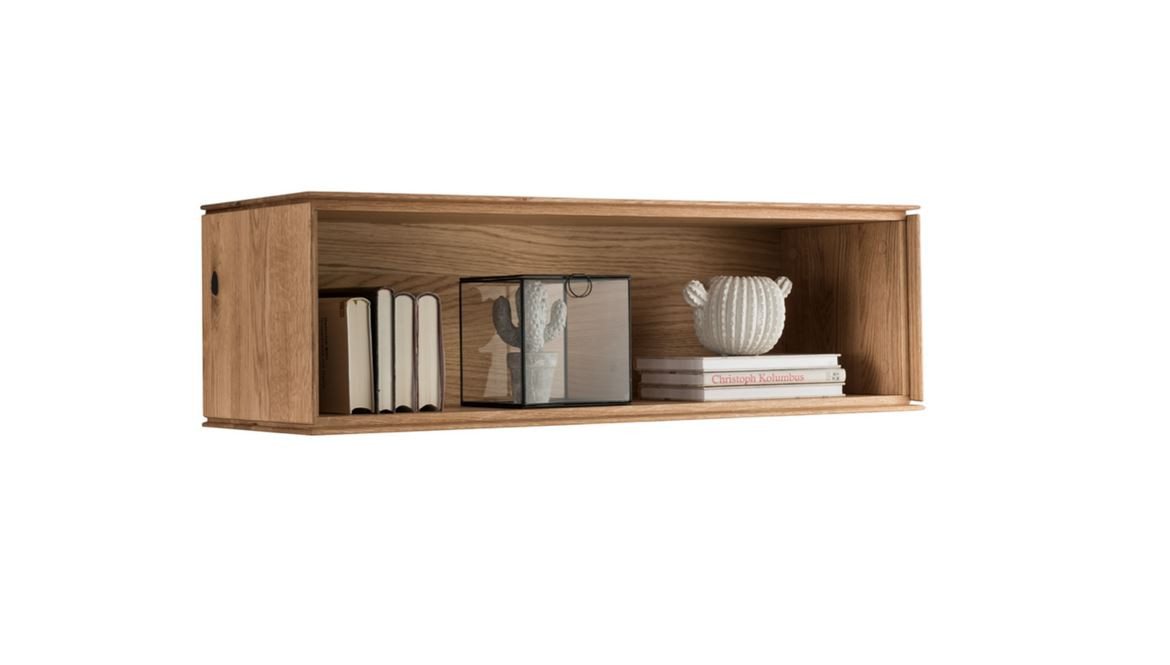 Main Möbel Hängeregal Hängeregal Hängeelement 85x26cm 'Prag' Wildeiche geölt von Main Möbel