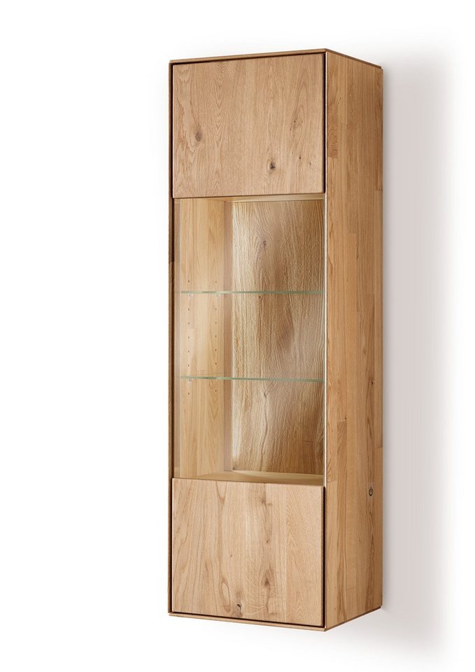 Main Möbel Hängeregal Hängevitrine inkl. Beleuchtung 40x125cm 'Sienna' Wildeiche geölt von Main Möbel