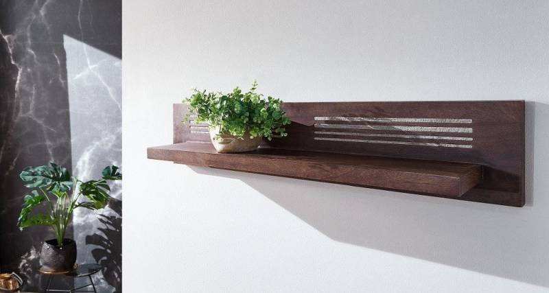 Main Möbel Hängeregal Wandboard 180cm 'Bologna' Mango massiv WZ-0564 von Main Möbel