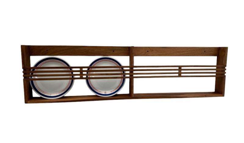 Main Möbel Hängeregal Wandregal 120x32cm "Linea" Teakholz massiv natur von Main Möbel
