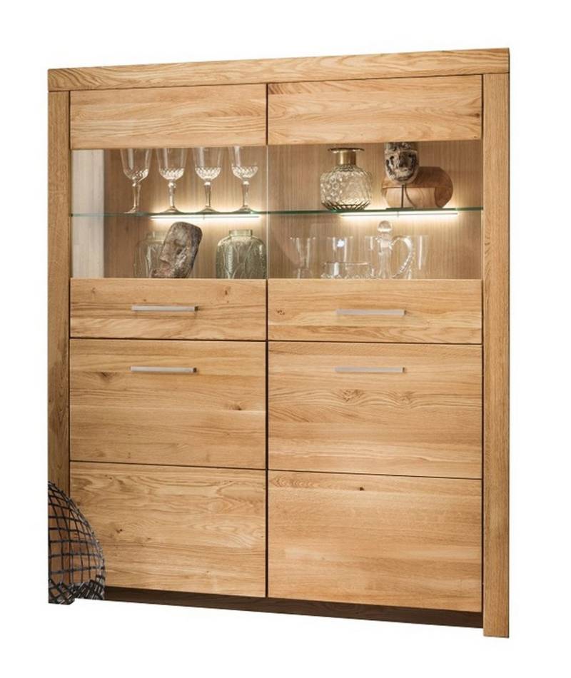 Main Möbel Highboard Highboard 118x141cm "Dover" Wildeiche geölt WZ-0169 von Main Möbel