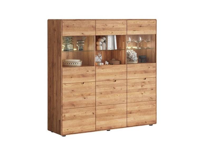 Main Möbel Highboard Highboard 149x145cm "Kent" Wildeiche massiv von Main Möbel
