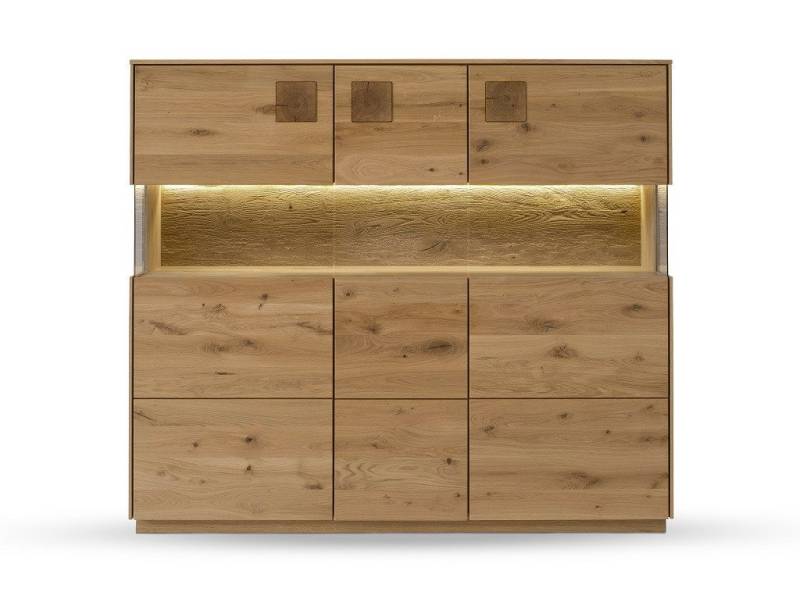 Main Möbel Highboard Highboard 165x145cm 'Monza' Wildeiche geölt von Main Möbel
