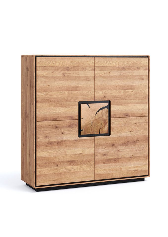 Main Möbel Highboard Highboard Kommode 129x125cm Wildeiche Zarah von Main Möbel