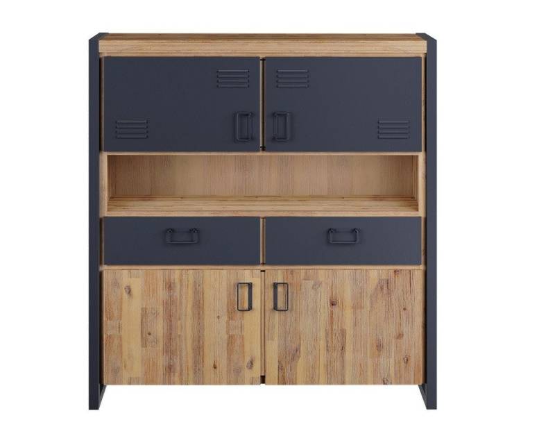 Main Möbel Highboard Highboard Kommode 141x150cm Akazie & Metall Montreux von Main Möbel