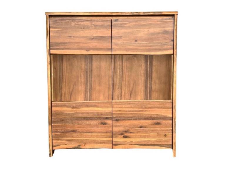 Main Möbel Highboard Schrank 147x131cm 'Dakar' Akazie massiv lackiert Glas von Main Möbel