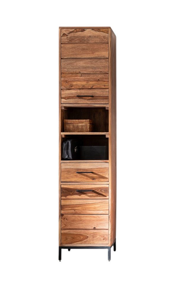 Main Möbel Hochschrank Badhochschrank 40x180cm 'Hudson' Palisander gebeizt von Main Möbel