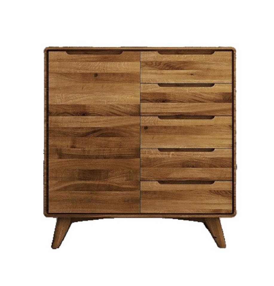 Main Möbel Kommode Kommode mit 5 Schubkästen 90x95cm 'Jakob' Wildeiche massiv von Main Möbel