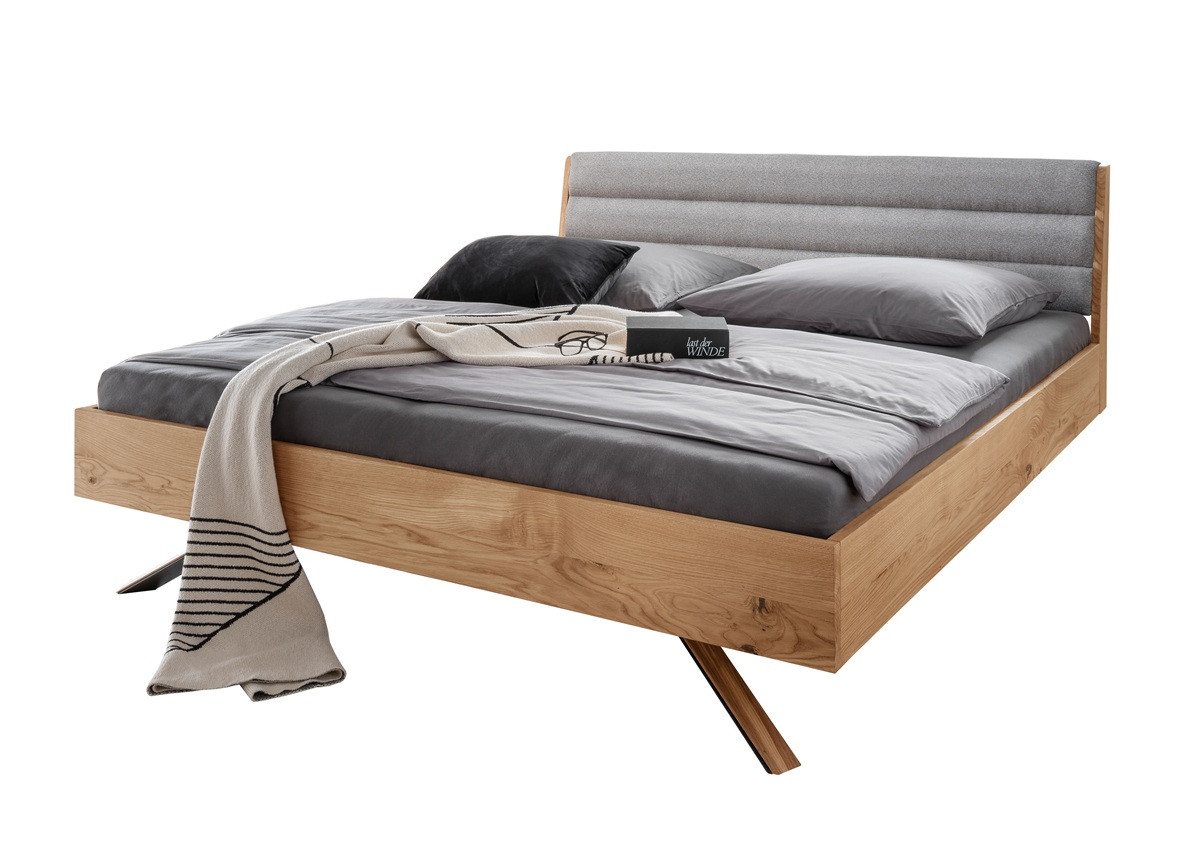 Main Möbel Massivholzbett Doppelbett 180x200cm 'Combo II' Wildeiche geölt Polsterkopfteil Main Möbel Massivholzbett Doppelbett 180x200cm 'Combo II' Wildeiche geölt Polsterkopfteil von Main Möbel