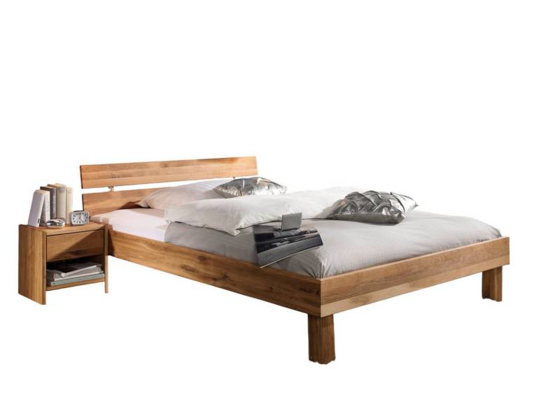Main Möbel Massivholzbett Doppelbett 'Lewis' 200x200cm Wildeiche geölt von Main Möbel