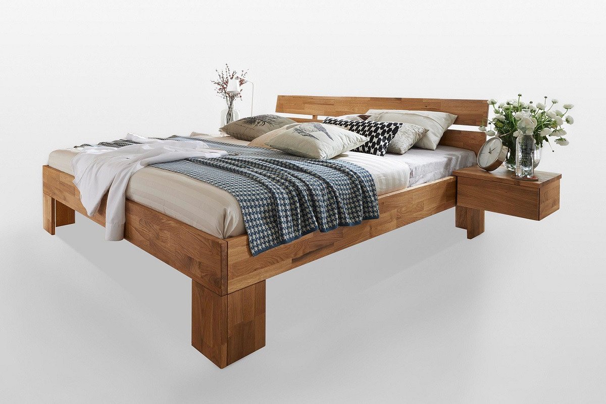 Main Möbel Massivholzbett Doppelbett 'Meran' 180x200cm Wildeiche geölt Sitzhöhe 40cm Main Möbel Massivholzbett Doppelbett 'Meran' 180x200cm Wildeiche geölt Sitzhöhe 40cm von Main Möbel