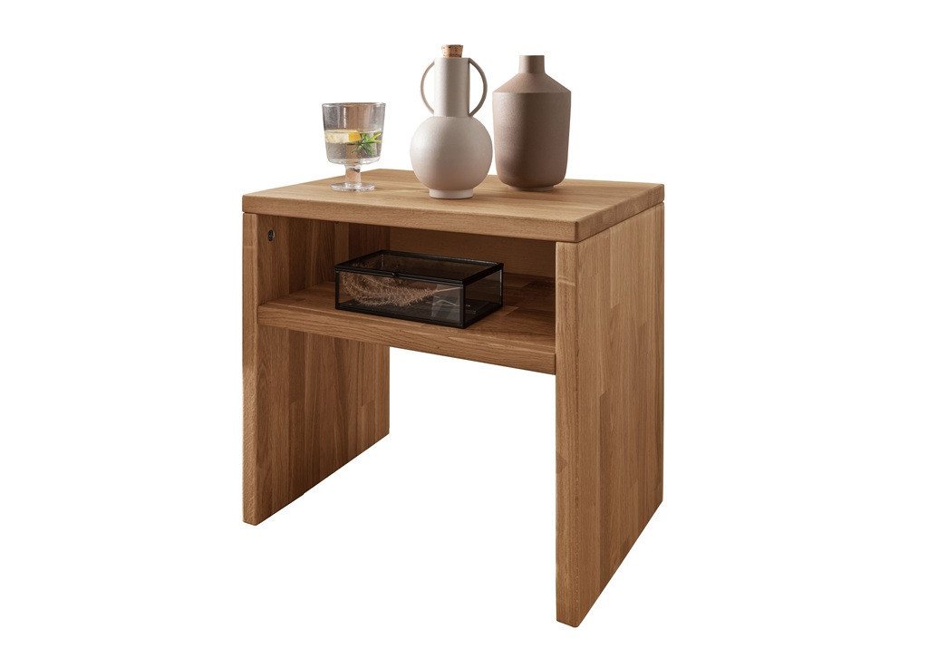 Main Möbel Nachttisch 45x45cm 'Kiara' Wildeiche massiv geölt mit offenem Fach Main Möbel Nachttisch 45x45cm 'Kiara' Wildeiche massiv geölt mit offenem Fach von Main Möbel
