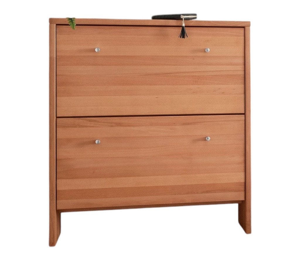 Main Möbel Schuhschrank Schuhschrank 2 Klappen 82x95cm 'Stockholm' Buche massiv von Main Möbel