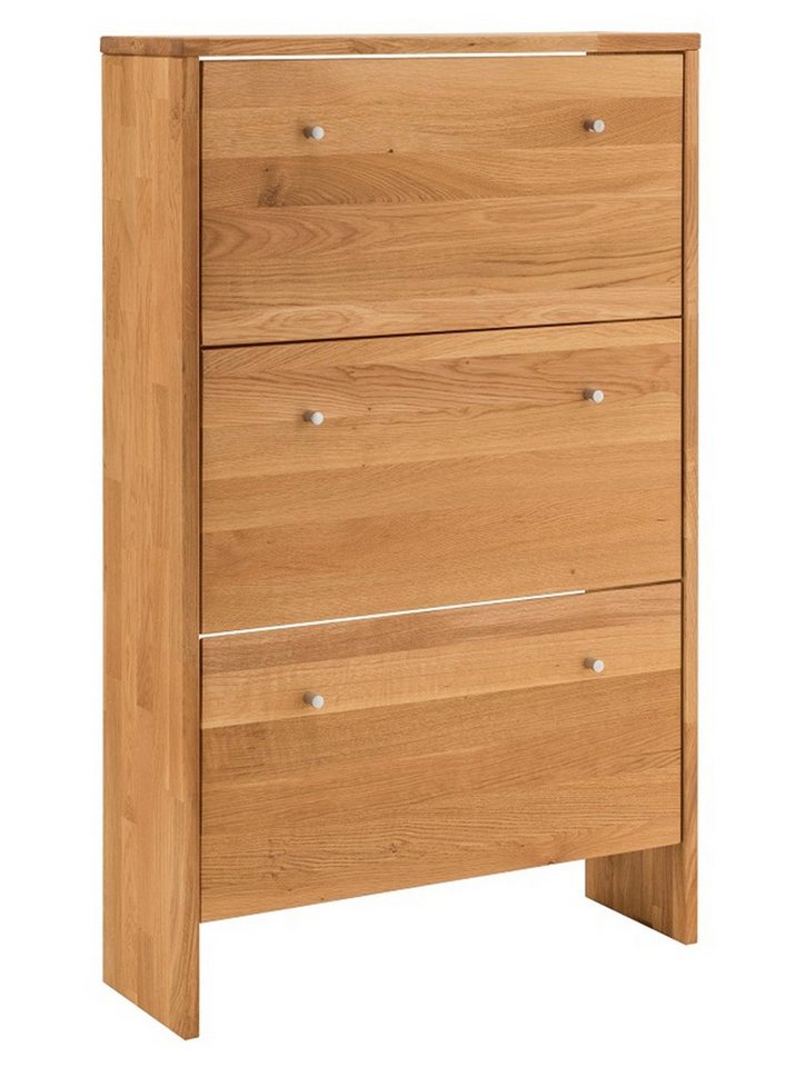 Main Möbel Schuhschrank Schuhschrank 3 Klappen 82x133cm 'Stockholm' Wildeiche massiv Main Möbel Schuhschrank Schuhschrank 3 Klappen 82x133cm 'Stockholm' Wildeiche massiv von Main Möbel