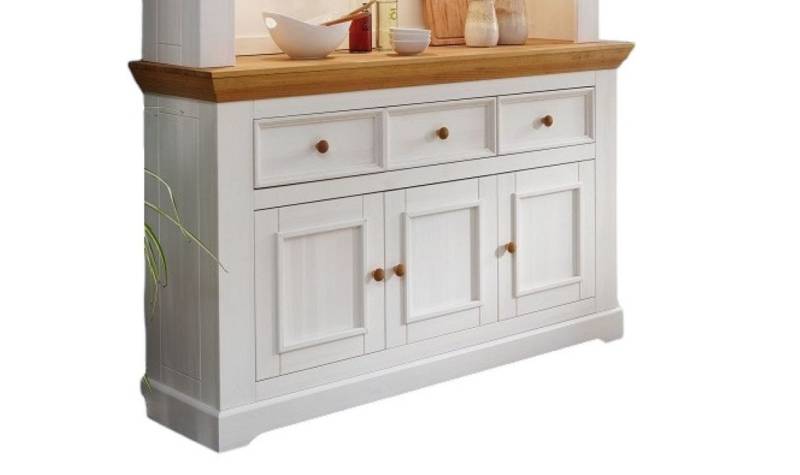 Main Möbel Sideboard 149x94cm "Zürich" Kiefer massiv weiß von Main Möbel