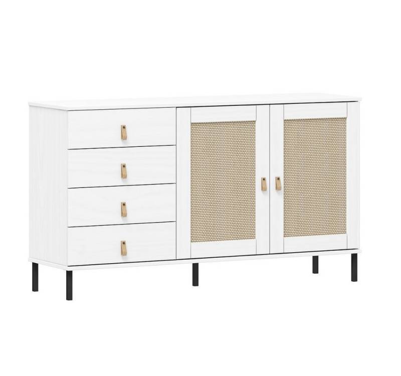 Main Möbel Sideboard Sideboard 140x80cm 'Seattle' Kiefer massiv weiß 4SK & 2 Türen von Main Möbel