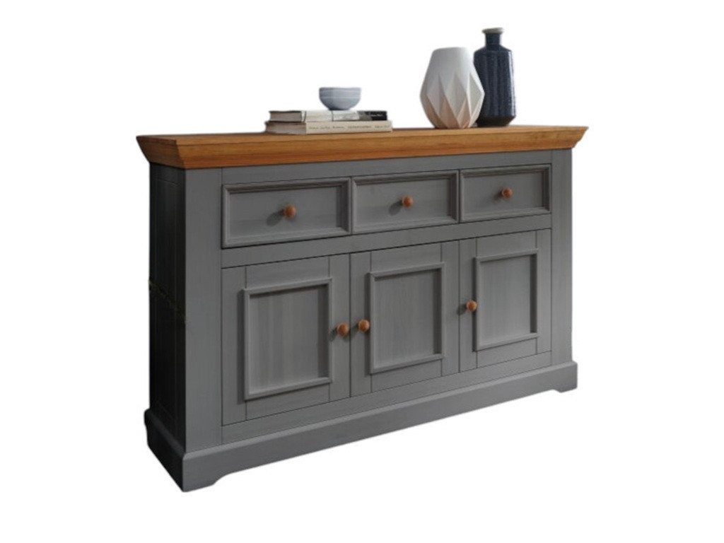 Main Möbel Sideboard Sideboard 149x94cm "Zürich II" Kiefer massiv grau WZ-0133 Main Möbel Sideboard Sideboard 149x94cm "Zürich II" Kiefer massiv grau WZ-0133 von Main Möbel