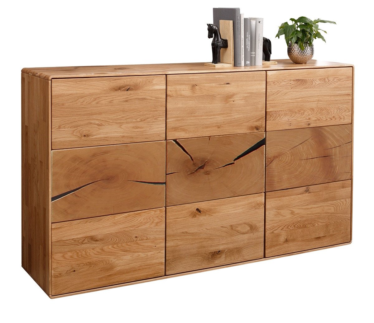 Main Möbel Sideboard Sideboard mit Holztüren 150cm "Belfast" Wildeiche massiv Main Möbel Sideboard Sideboard mit Holztüren 150cm "Belfast" Wildeiche massiv von Main Möbel
