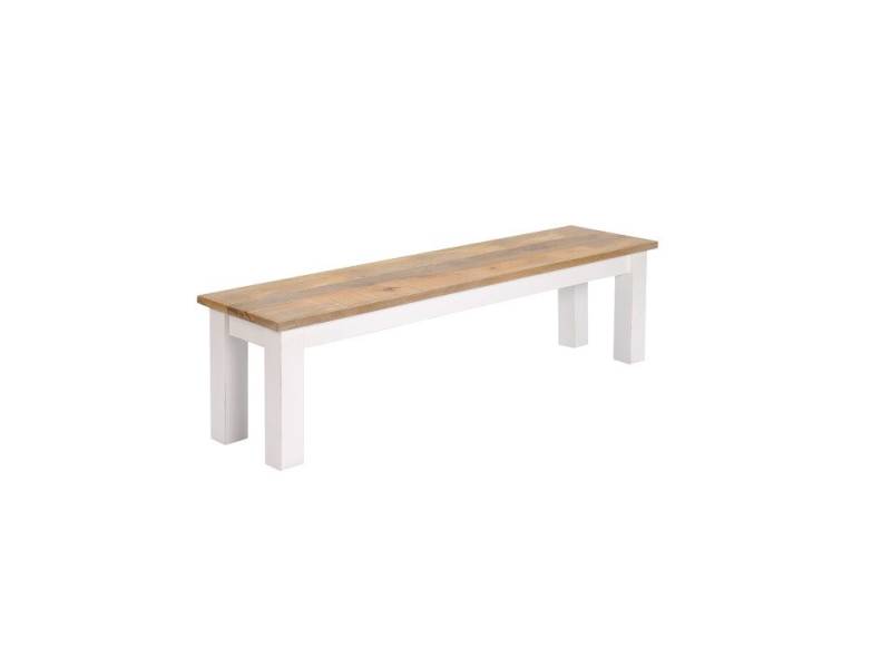 Main Möbel Sitzbank Esszimmerbank 180cm 'Nizza' Mango weiß natur von Main Möbel
