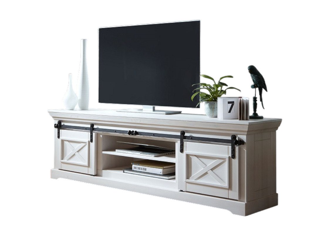 Main Möbel TV-Schrank TV Element 189x57cm "Oregon" Kiefer weiß & Eisen WZ-0548 von Main Möbel