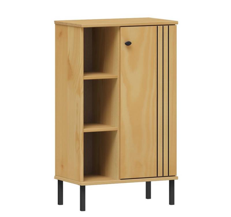 Main Möbel Unterschrank Badunterschrank 52x90cm 'Detroit' Kiefer massiv eichefarbig & schwarz von Main Möbel