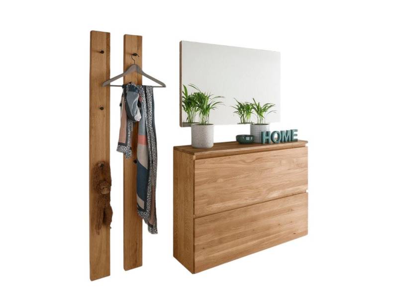 Main Möbel Vitrine Garderobenset V 4-tlg. "Torino" Wildeiche massiv von Main Möbel