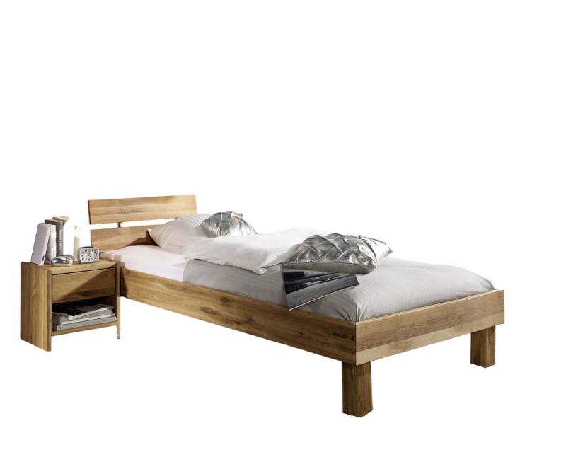 Main Möbel Massivholzbett Jugendbett "Lewis" 90x200cm Wildeiche geölt von Main Möbel