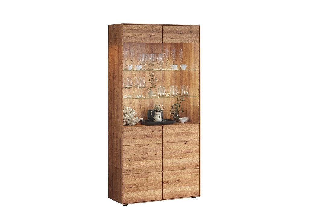 Main Möbel Vitrine Vitrine 100x200cm "Kent" Wildeiche massiv Main Möbel Vitrine Vitrine 100x200cm "Kent" Wildeiche massiv von Main Möbel