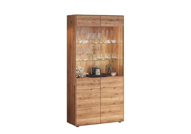 Main Möbel Vitrine Vitrine 100x200cm "Kent" Wildeiche massiv von Main Möbel