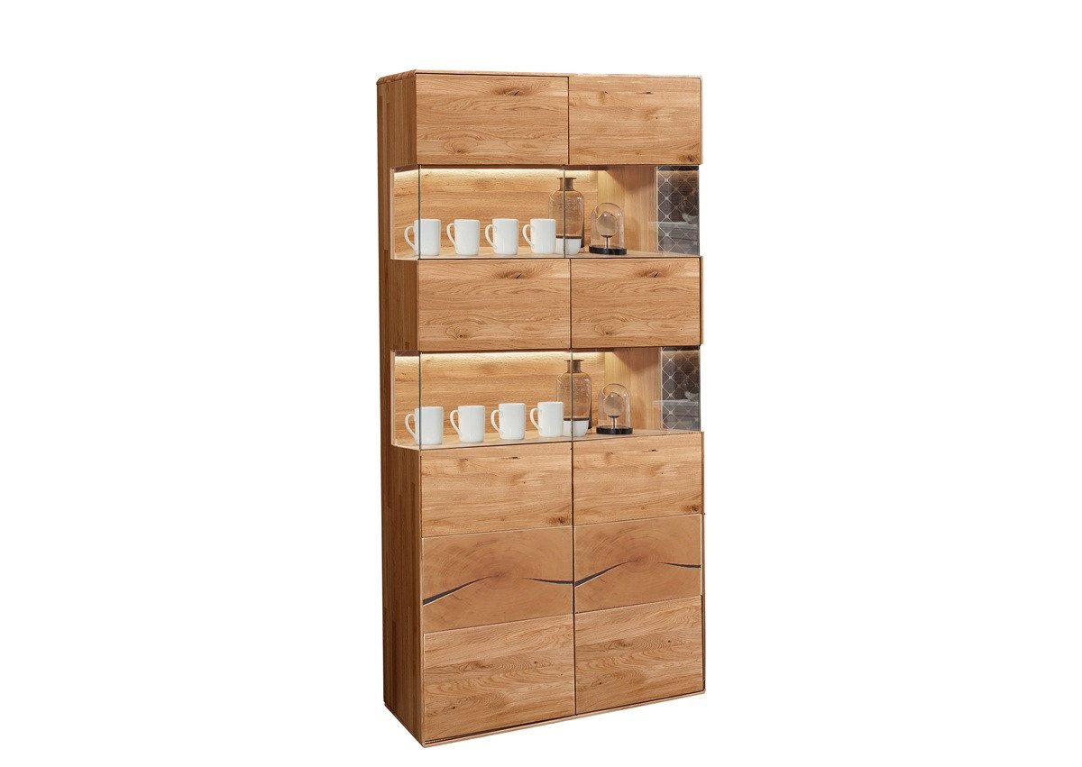 Main Möbel Vitrine Vitrine 100x202cm "Belfast" Wildeiche massiv Main Möbel Vitrine Vitrine 100x202cm "Belfast" Wildeiche massiv von Main Möbel