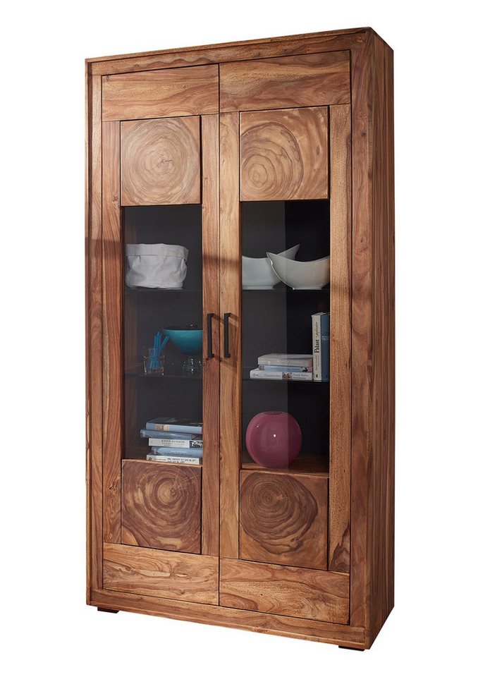 Main Möbel Vitrine Vitrine 103x201cm "Rio" Palisander massiv von Main Möbel