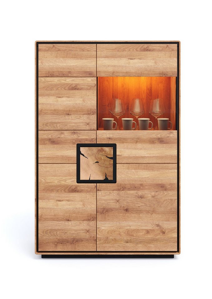 Main Möbel Vitrine Vitrine Schrank 100x203cm Wildeiche Zarah von Main Möbel
