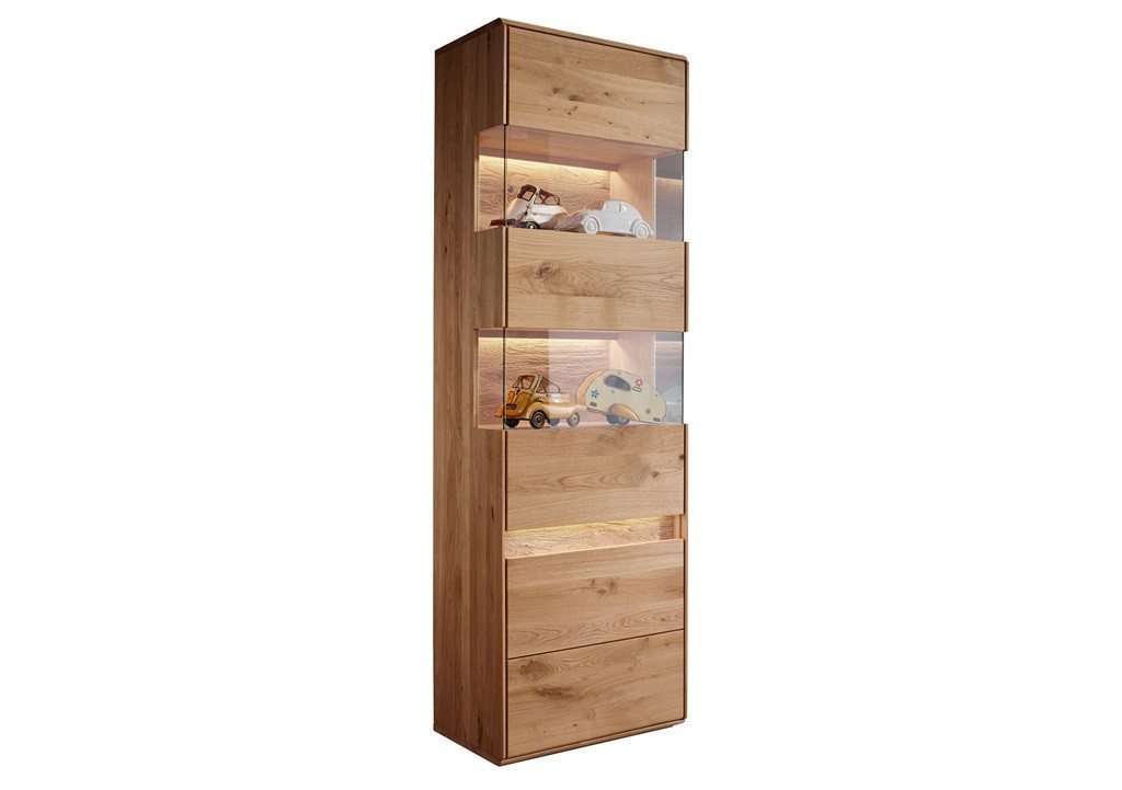Main Möbel Vitrine Vitrine rechts 63x207cm "Berlin" Wildeiche geölt WZ-0303 von Main Möbel