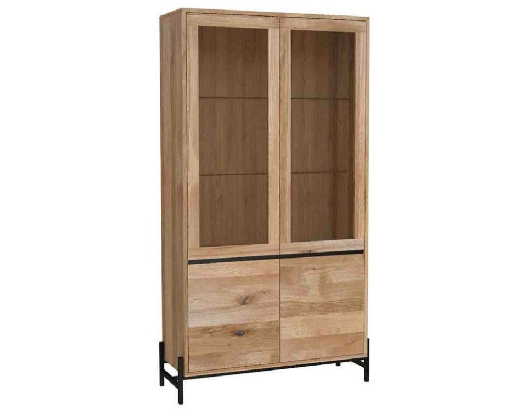 Main Möbel Vitrine Vitrinenschrank 106x198cm 'Veneza' Eiche & Metall schwarz Main Möbel Vitrine Vitrinenschrank 106x198cm 'Veneza' Eiche & Metall schwarz von Main Möbel