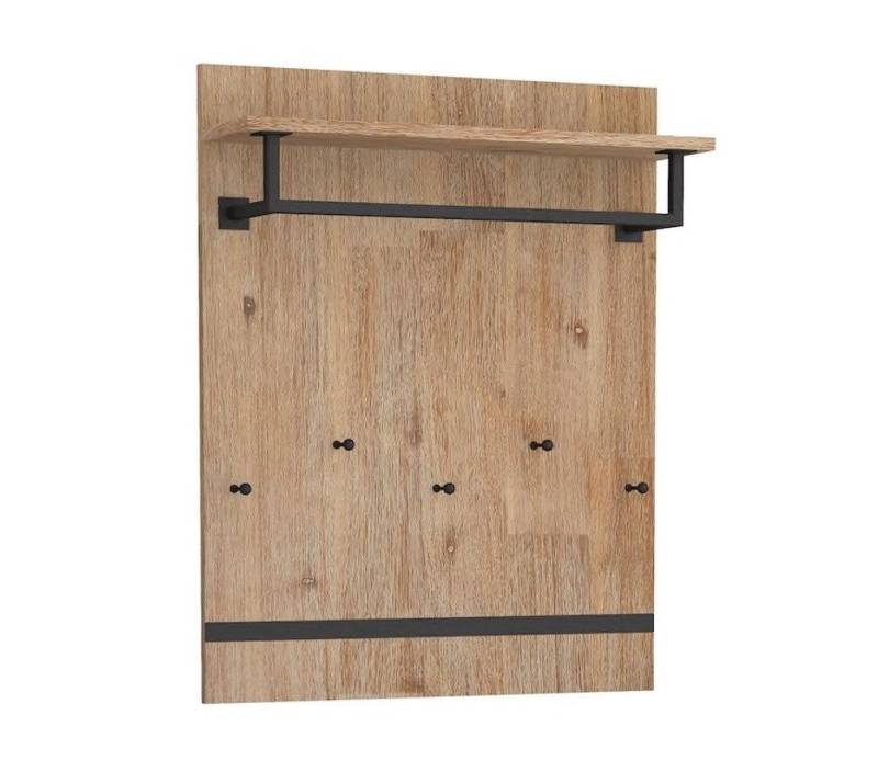Main Möbel Wandgarderobe Wandgarderobe, Garderobe 80x100cm Akazie Metall Montreux von Main Möbel