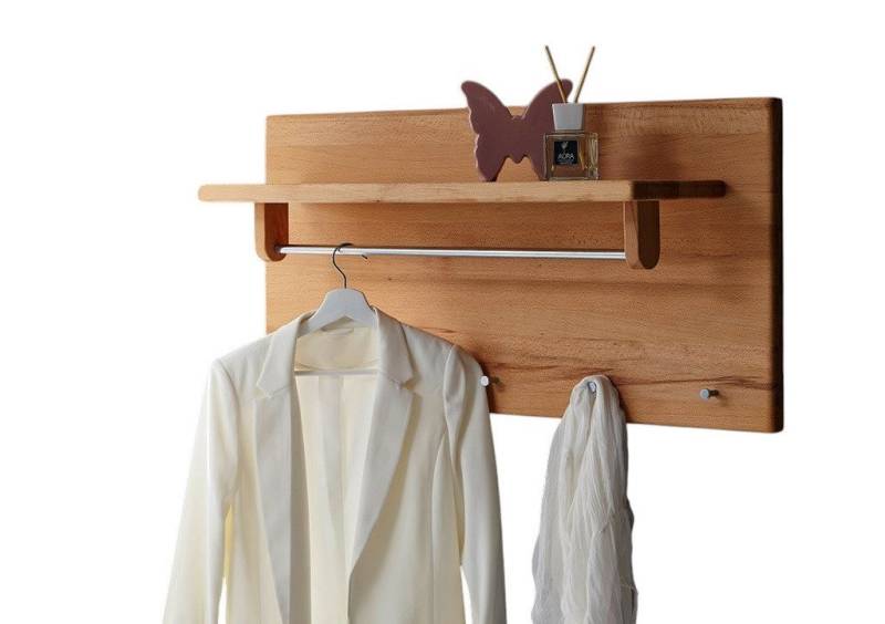 Main Möbel Wandgarderobe Wandgarderobe 100x50cm 'Bayreuth' Kernbuche massiv von Main Möbel